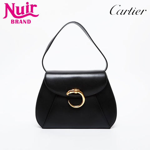 CARTIER PANTHERE leather pouch included Handbag black WS21591