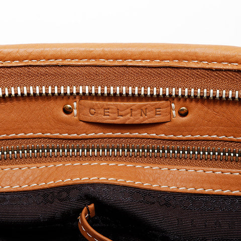 CELINE leather Handbag Brown WS21593