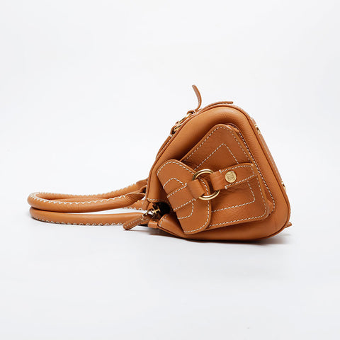 CELINE leather Handbag Brown WS21593