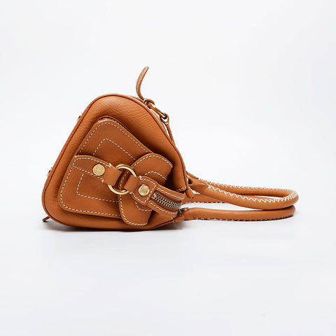 CELINE leather Handbag Brown WS21593