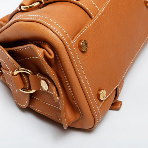 CELINE leather Handbag Brown WS21593