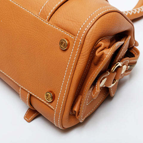 CELINE leather Handbag Brown WS21593