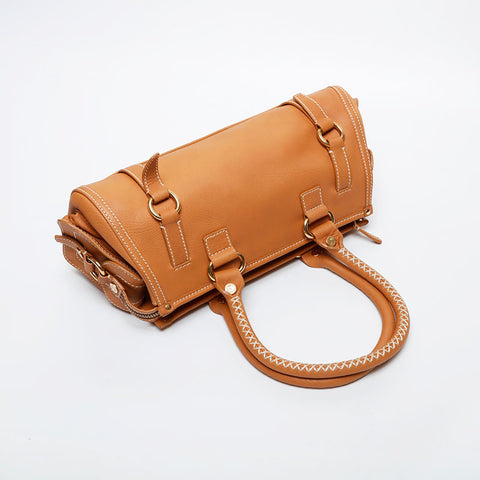 CELINE leather Handbag Brown WS21593