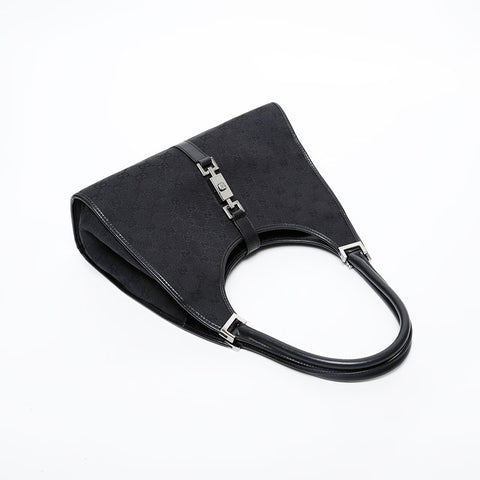 GUCCI GG Canvas Jackie Shoulder Bag black WS21594