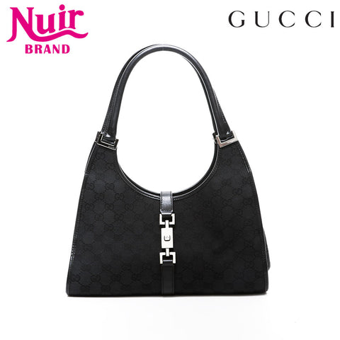 GUCCI GG Canvas Jackie Shoulder Bag black WS21594