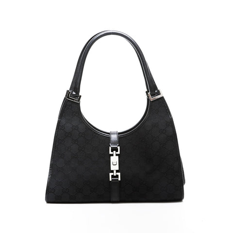 GUCCI GG Canvas Jackie Shoulder Bag black WS21594