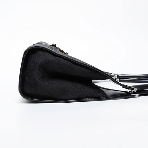 GUCCI GG Canvas Jackie Shoulder Bag black WS21594