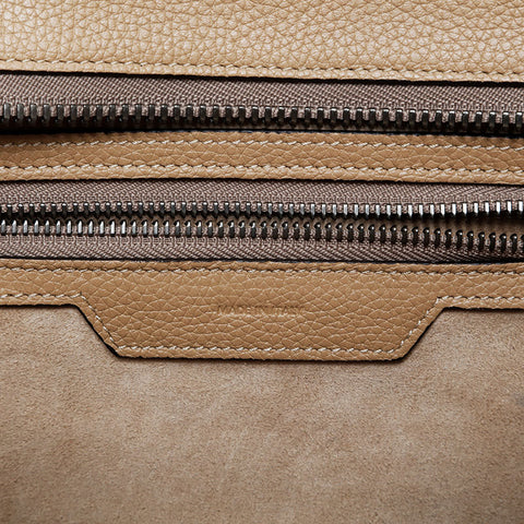 CELINE Luggage Leather Handbag Brown WS21596