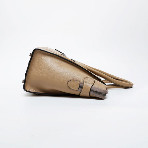 CELINE Luggage Leather Handbag Brown WS21596