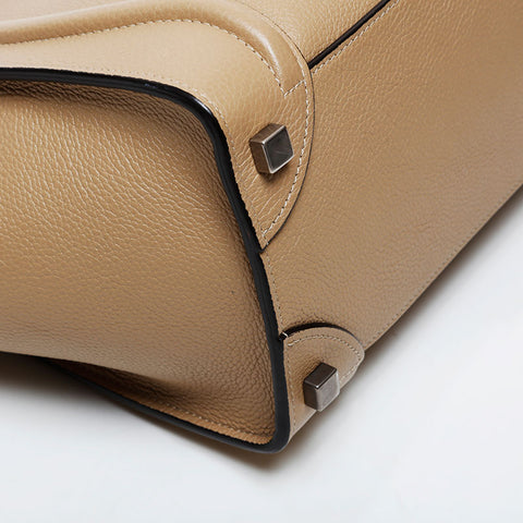 CELINE Luggage Leather Handbag Brown WS21596