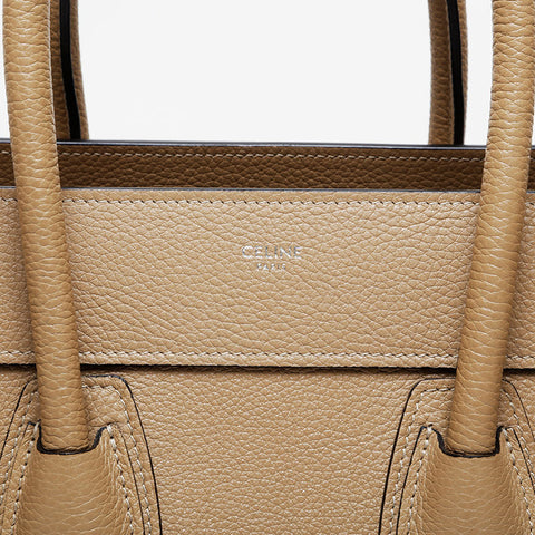 CELINE Luggage Leather Handbag Brown WS21596