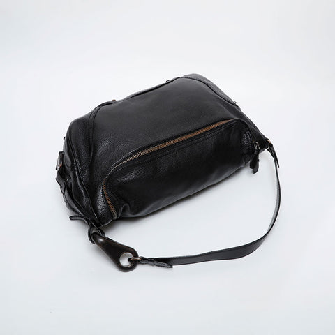 CELINE leather Shoulder Bag black WS21601