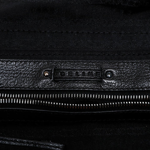 CELINE leather Shoulder Bag black WS21601