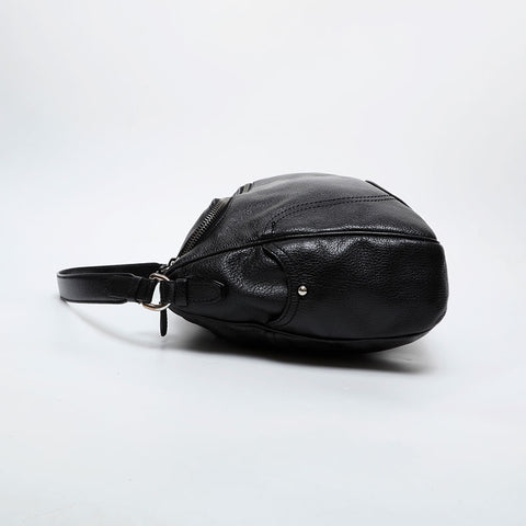 CELINE leather Shoulder Bag black WS21601