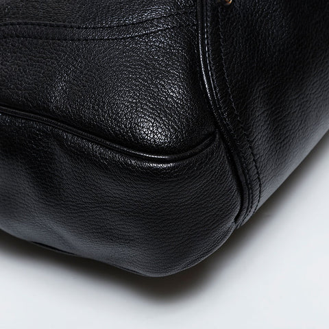 CELINE leather Shoulder Bag black WS21601