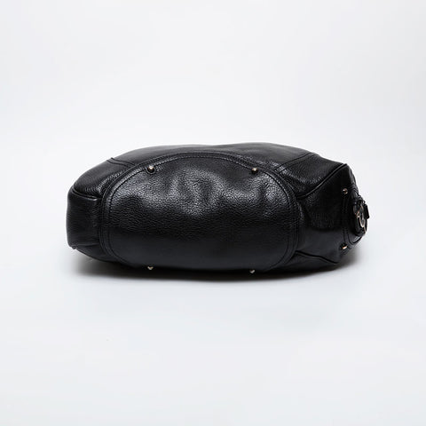 CELINE leather Shoulder Bag black WS21601