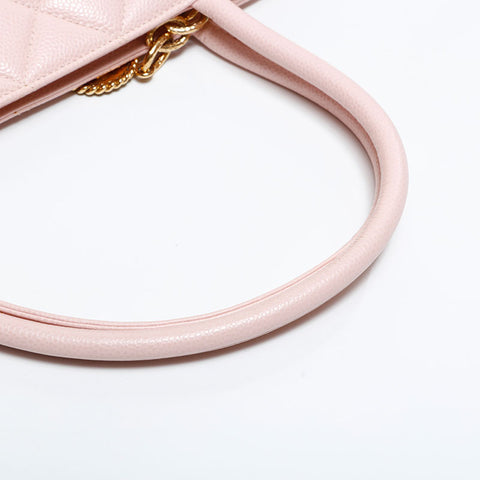 CHANEL No. 7 Caviar Skin 2002-2003 Replica Tote Medallion Tote Bag pink WS21603