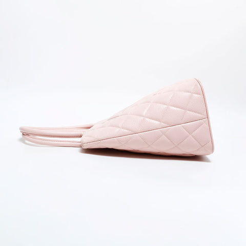 CHANEL No. 7 Caviar Skin 2002-2003 Replica Tote Medallion Tote Bag pink WS21603