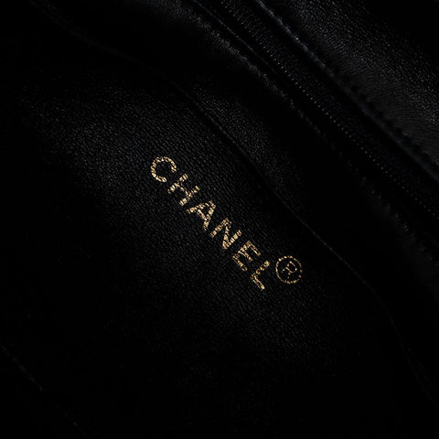 CHANEL No. 3 1994-1996 Lambskin Matelasse Shoulder Bag black WS21605