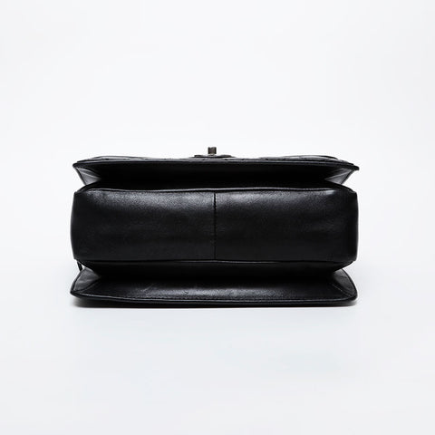 CHANEL No. 18 2013-2014 Lambskin Matelasse Chain Shoulder Bag black WS21606