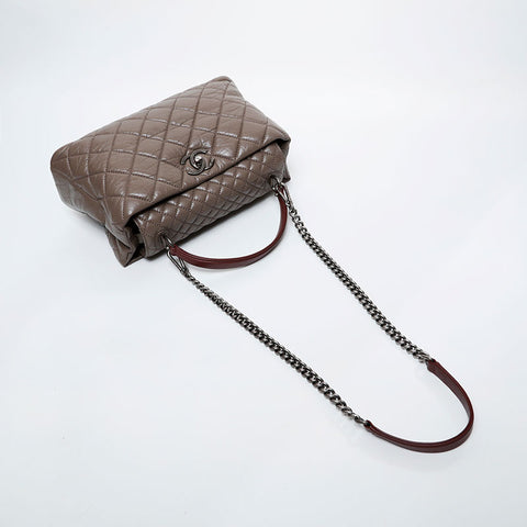 CHANEL No. 18 2013-2014 Matelasse Portobello 2way Shoulder Bag Brown WS21608