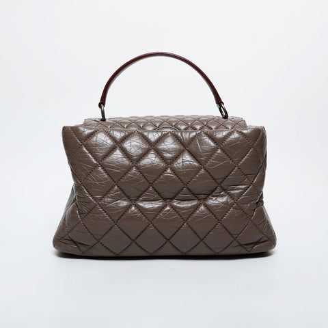 CHANEL No. 18 2013-2014 Matelasse Portobello 2way Shoulder Bag Brown WS21608