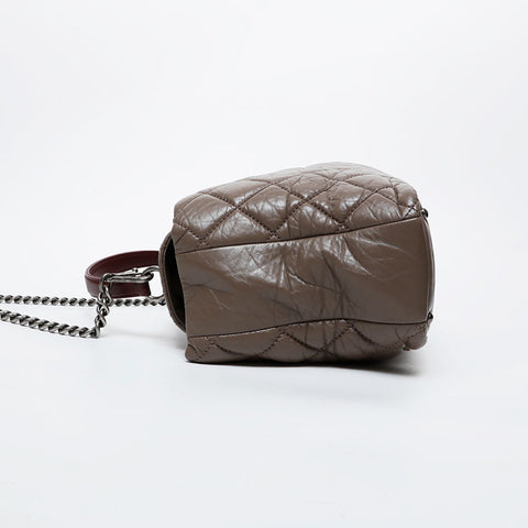 CHANEL No. 18 2013-2014 Matelasse Portobello 2way Shoulder Bag Brown WS21608