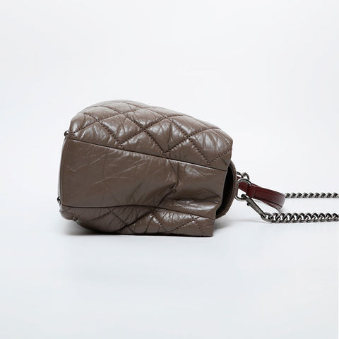 CHANEL No. 18 2013-2014 Matelasse Portobello 2way Shoulder Bag Brown WS21608