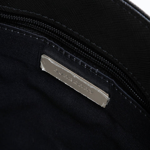 バーバリー BURBERRY チェック キャンバス レザー ショルダーバッグ ベージュ WS21612