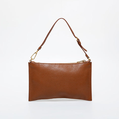 Miu Miu Leather Mini Pouch Shoulder Bag Brown WS21613