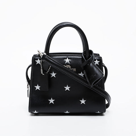 COACH Leather Andrea Mini Carry-On Star Shoulder Bag black WS21616