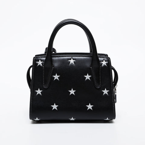 COACH Leather Andrea Mini Carry-On Star Shoulder Bag black WS21616