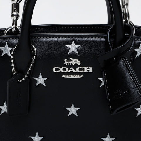 COACH Leather Andrea Mini Carry-On Star Shoulder Bag black WS21616