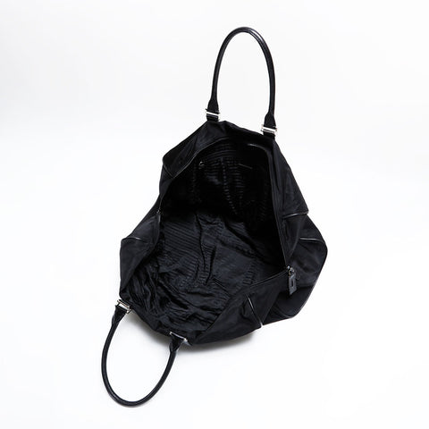 PRADA Nylon Triangle Logo 2way Boston bag black WS21617