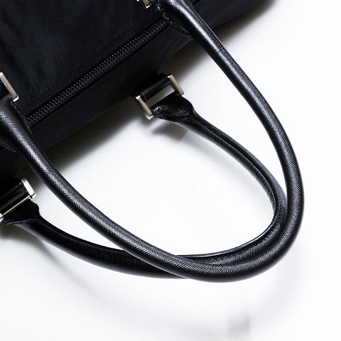 PRADA Nylon Triangle Logo 2way Boston bag black WS21617