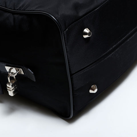 PRADA Nylon Triangle Logo 2way Boston bag black WS21617