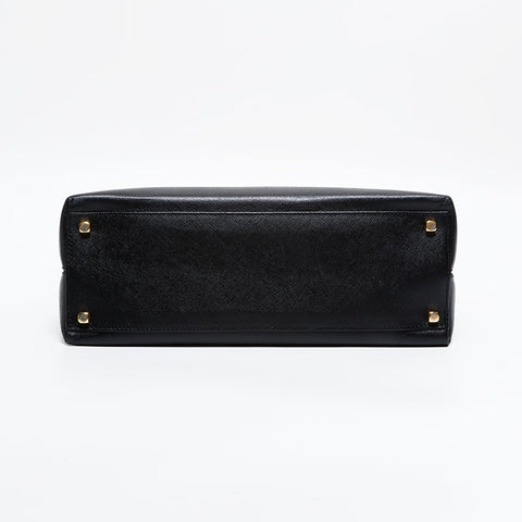 Salvatore Ferragamo Leather Gancini 2way Handbag black WS21619