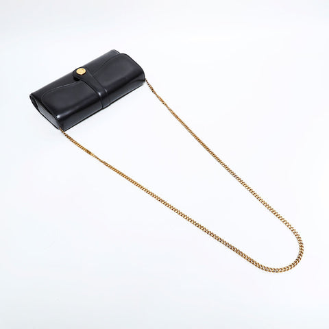 CELINE Chain Door Knock Shoulder Bag black WS21620