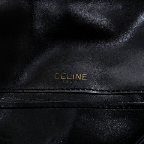 極美品 セリーヌ CELINE チェーン ドアノック ショルダーバッグ ブラック WS21620