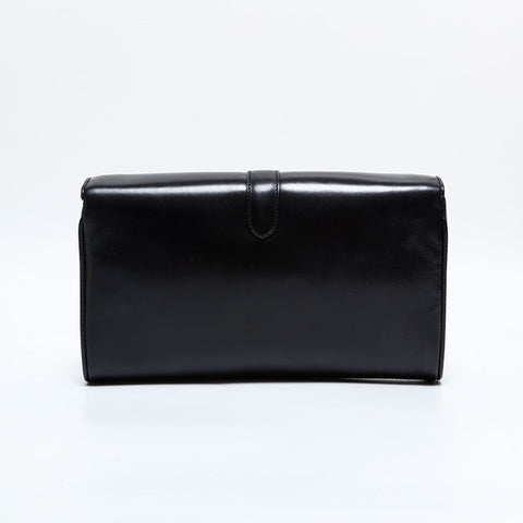 CELINE Chain Door Knock Shoulder Bag black WS21620