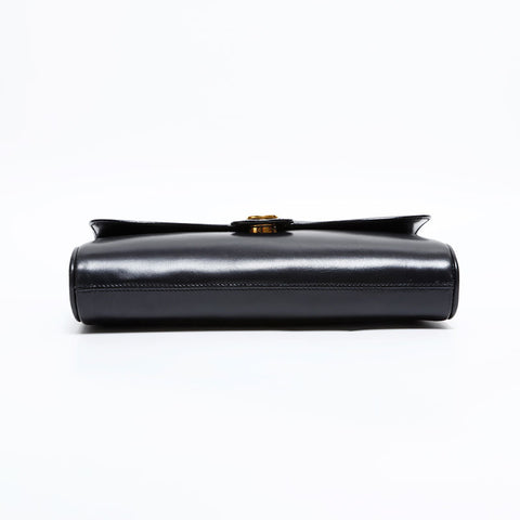 CELINE Chain Door Knock Shoulder Bag black WS21620