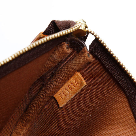 LOUIS VUITTON 2004 Mini Pochette Accessoires Handbag Brown WS21621