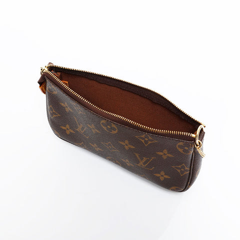 LOUIS VUITTON 2004 Mini Pochette Accessoires Handbag Brown WS21621