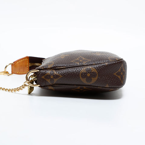 LOUIS VUITTON 2004 Mini Pochette Accessoires Handbag Brown WS21621
