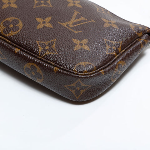 LOUIS VUITTON 2004 Mini Pochette Accessoires Handbag Brown WS21621