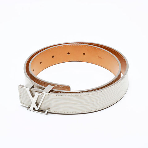 LOUIS VUITTON 2007 Epi Centur Initial 75/30 belt Ivory WS21622