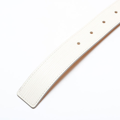 LOUIS VUITTON 2007 Epi Centur Initial 75/30 belt Ivory WS21622