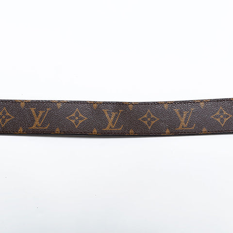 LOUIS VUITTON 2012 Monogram 80/32 belt Brown black WS21623
