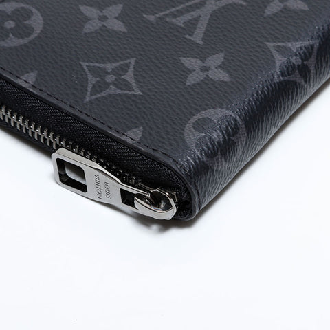 LOUIS VUITTON 2019 Monogram Eclipse Vertical Purse Black Grey WS21626