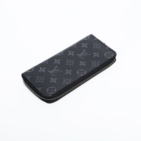 LOUIS VUITTON 2019 Monogram Eclipse Vertical Purse Black Grey WS21626